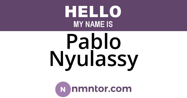 Pablo Nyulassy