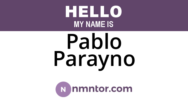 Pablo Parayno