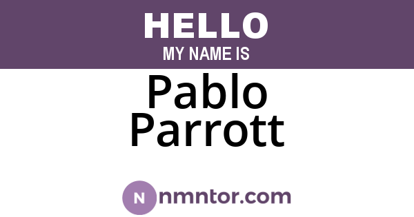 Pablo Parrott