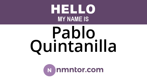 Pablo Quintanilla