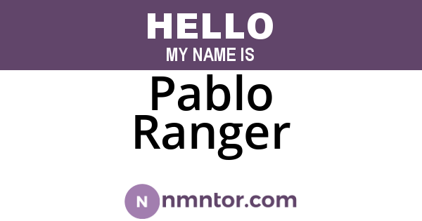 Pablo Ranger
