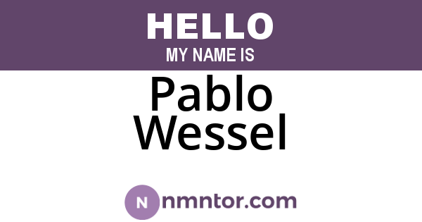 Pablo Wessel