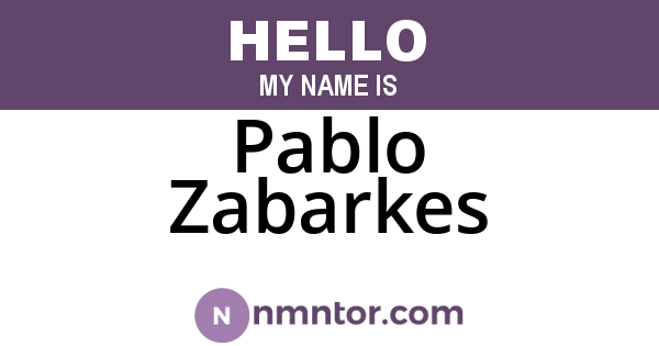 Pablo Zabarkes