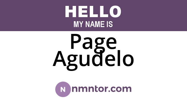Page Agudelo