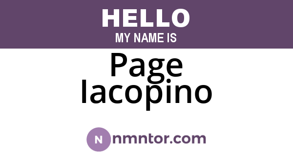 Page Iacopino