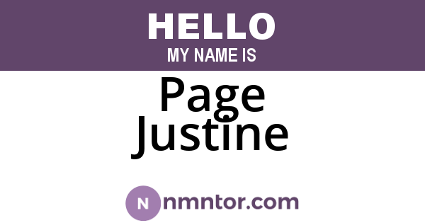 Page Justine