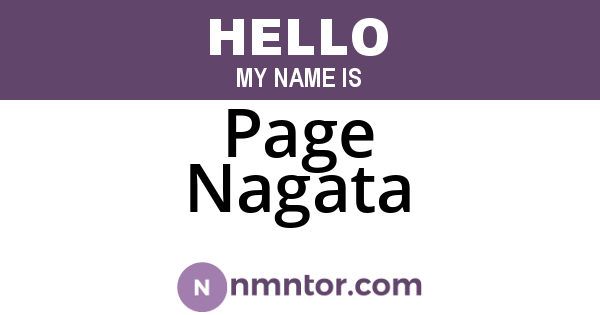 Page Nagata