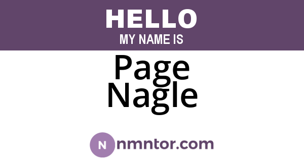 Page Nagle