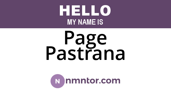 Page Pastrana