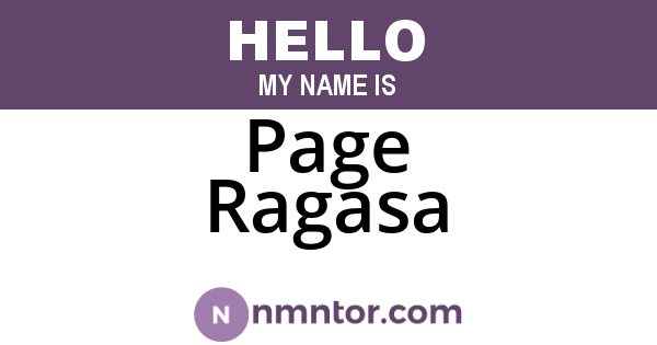Page Ragasa