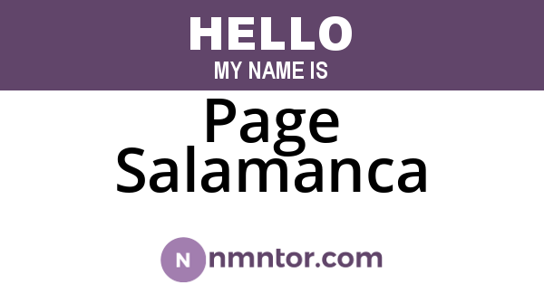 Page Salamanca