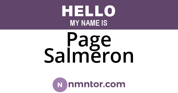 Page Salmeron
