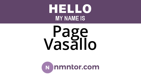 Page Vasallo