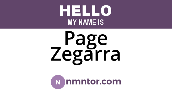 Page Zegarra