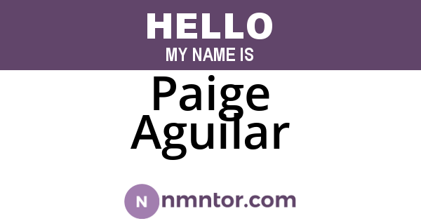 Paige Aguilar