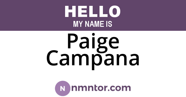 Paige Campana