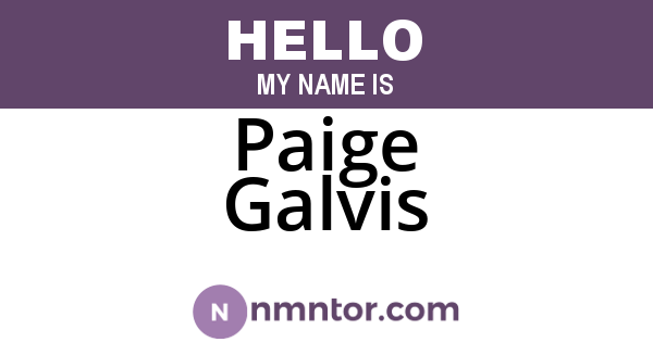 Paige Galvis