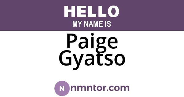 Paige Gyatso