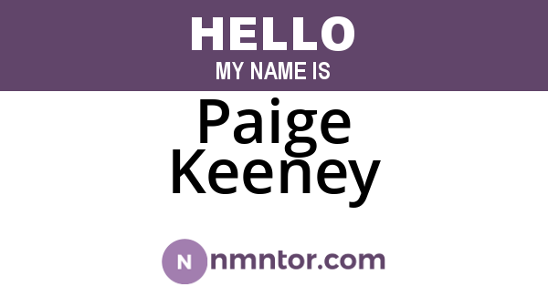 Paige Keeney