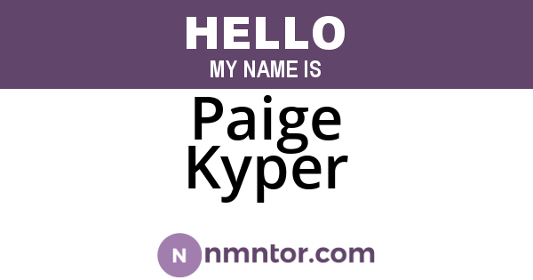 Paige Kyper