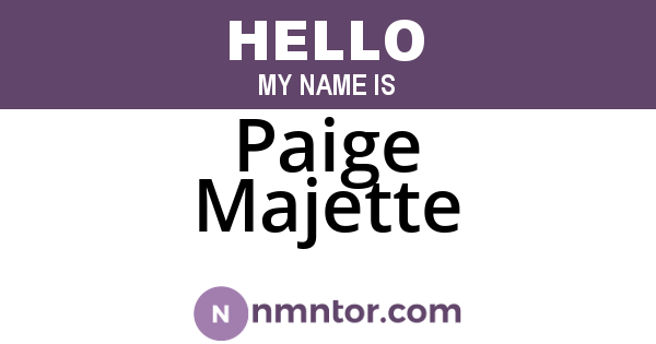 Paige Majette