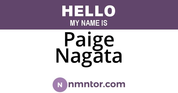 Paige Nagata