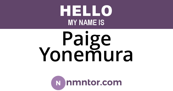 Paige Yonemura