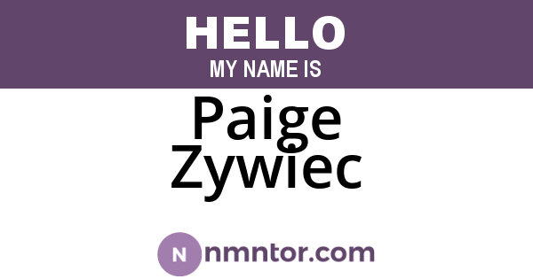 Paige Zywiec