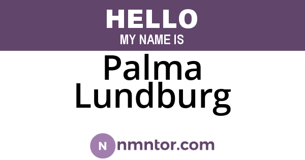 Palma Lundburg