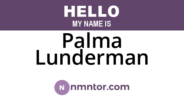 Palma Lunderman