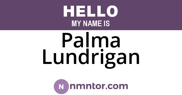 Palma Lundrigan