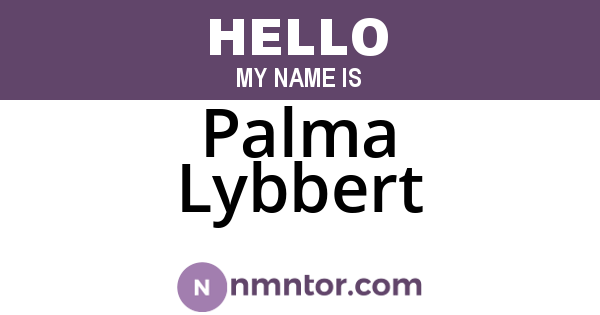 Palma Lybbert