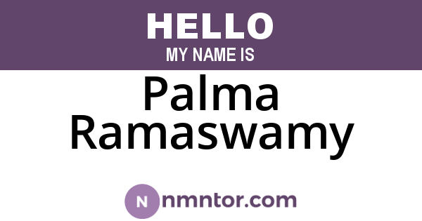 Palma Ramaswamy