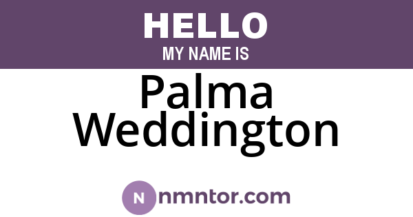 Palma Weddington