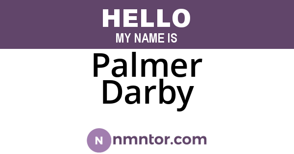 Palmer Darby