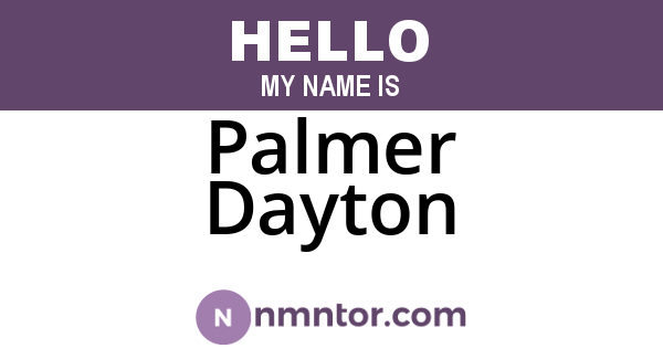 Palmer Dayton