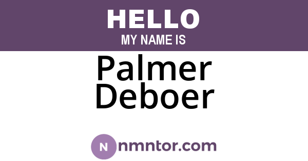 Palmer Deboer