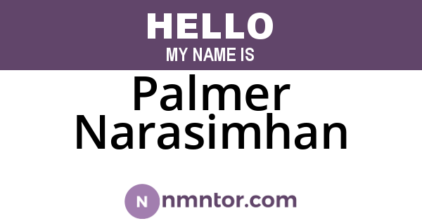 Palmer Narasimhan