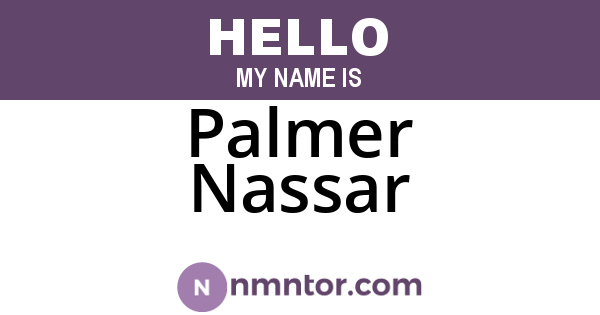 Palmer Nassar
