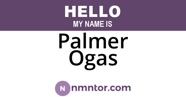 Palmer Ogas