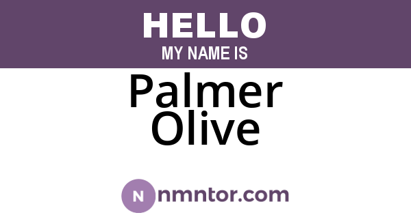 Palmer Olive