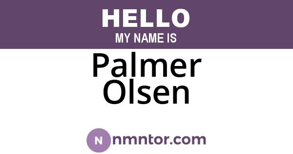 Palmer Olsen