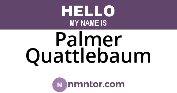 Palmer Quattlebaum