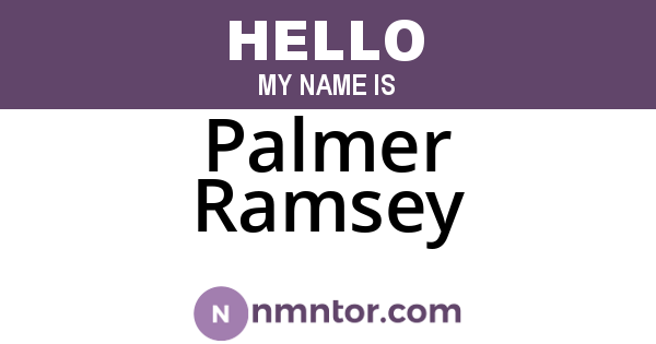 Palmer Ramsey
