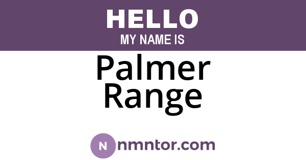 Palmer Range
