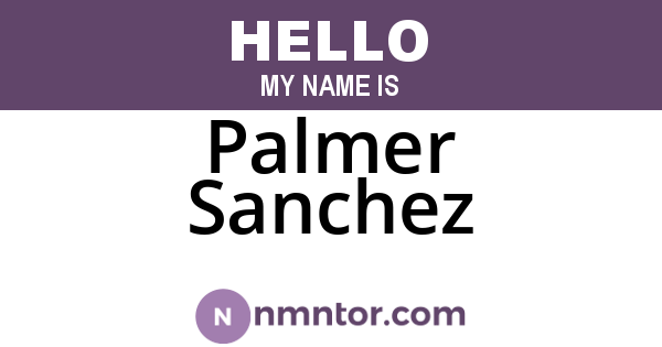 Palmer Sanchez