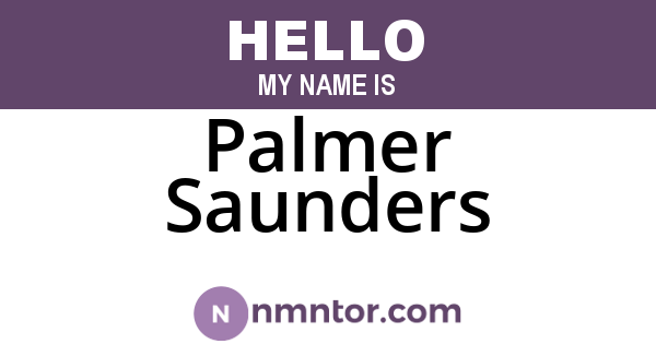 Palmer Saunders