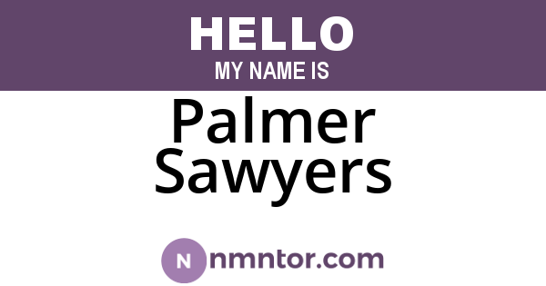 Palmer Sawyers
