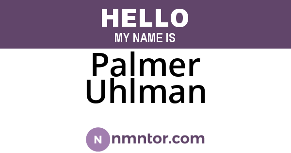 Palmer Uhlman