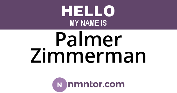 Palmer Zimmerman